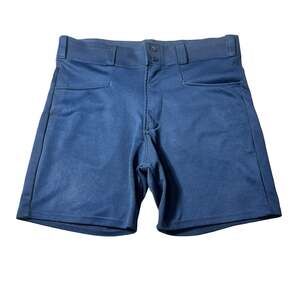 Teamwork Athletic Apparel Men Baseball Coach Shorts Navy Polyester 36-38 USA